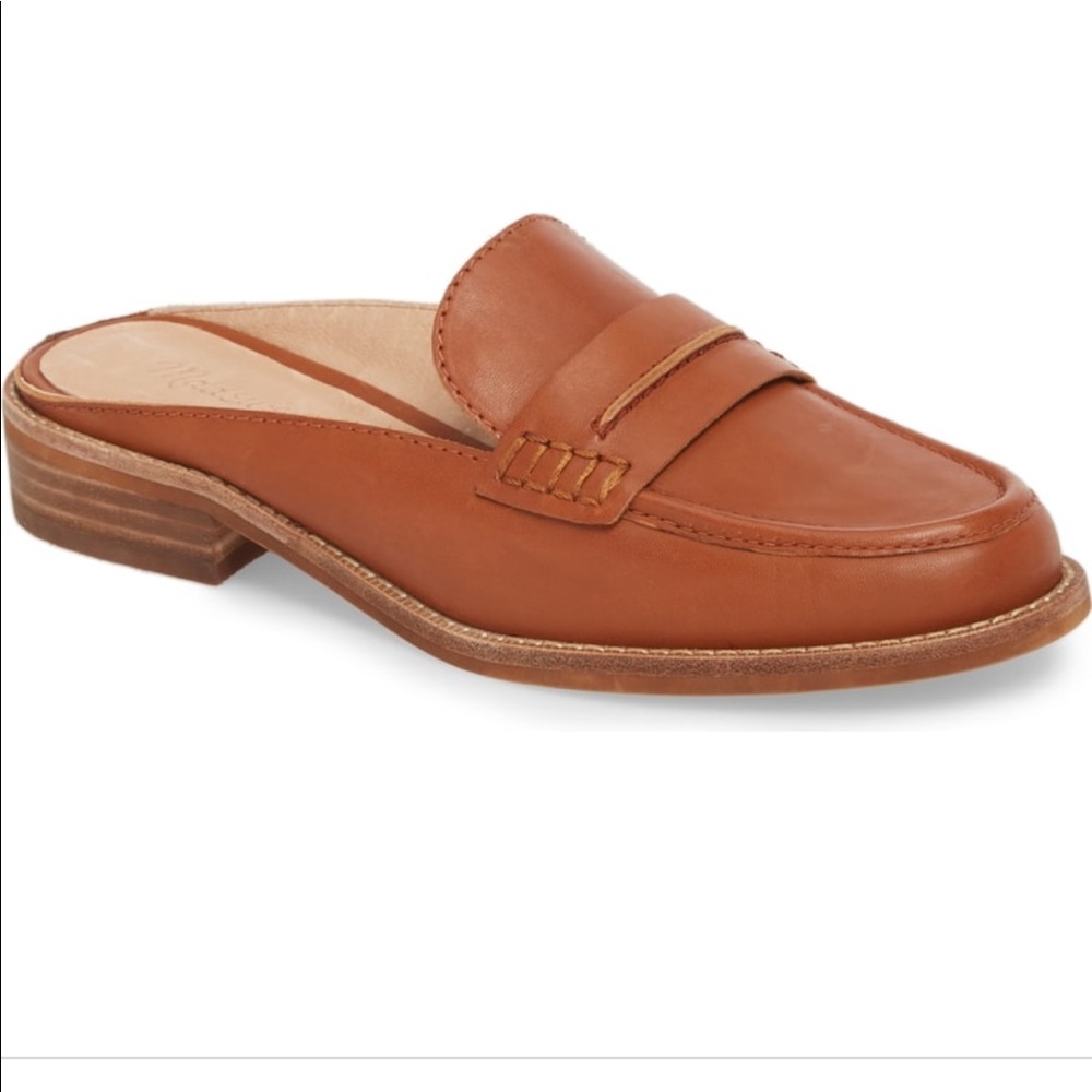Madewell Elinor Loafer Mule 6 1/2 English Saddle